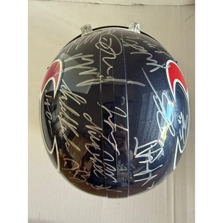 Houston Texans 2025 Riddell Speed full size NFL helmet signed with proof