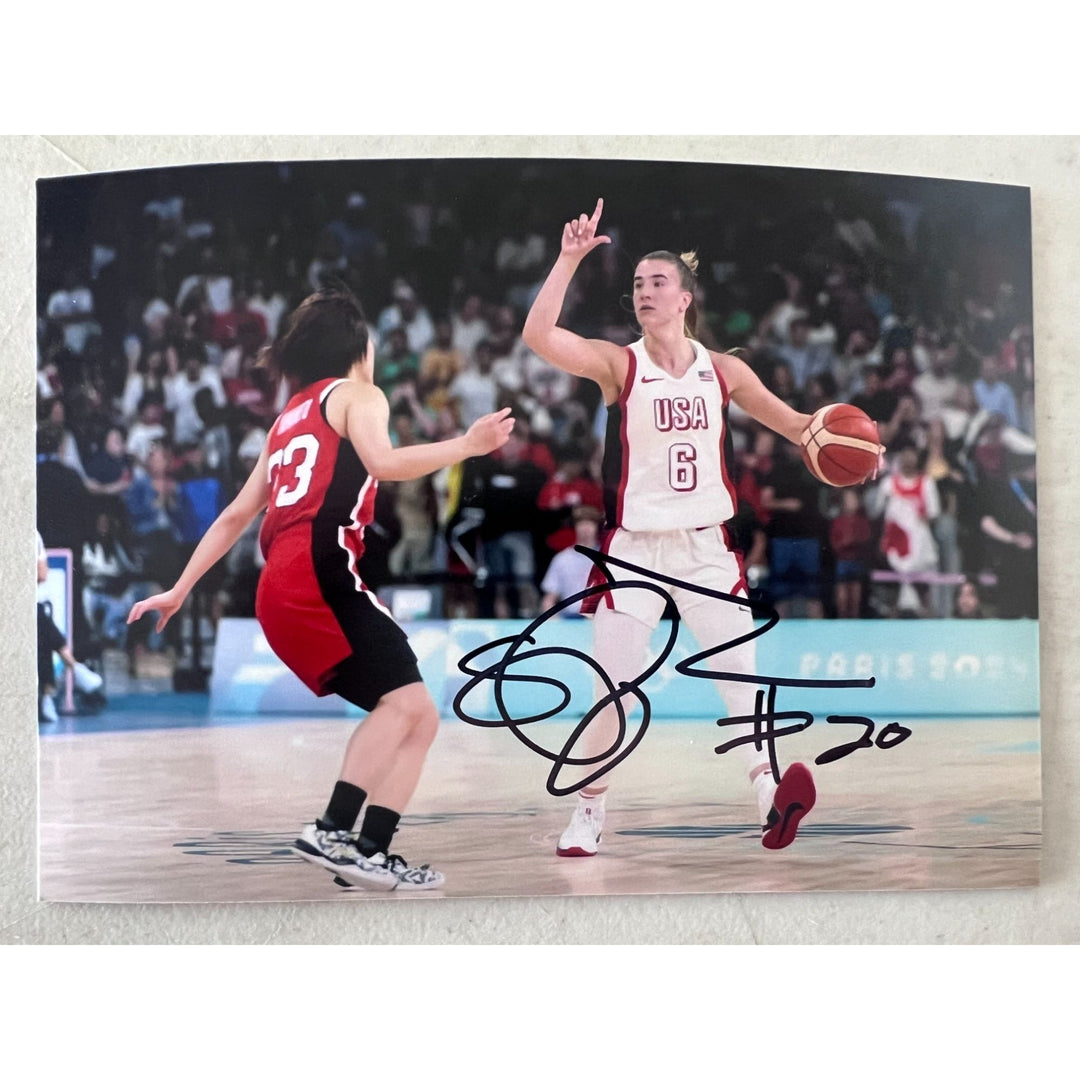 Sabrina Ionescu USA Women Basketball Team 5x7 signed