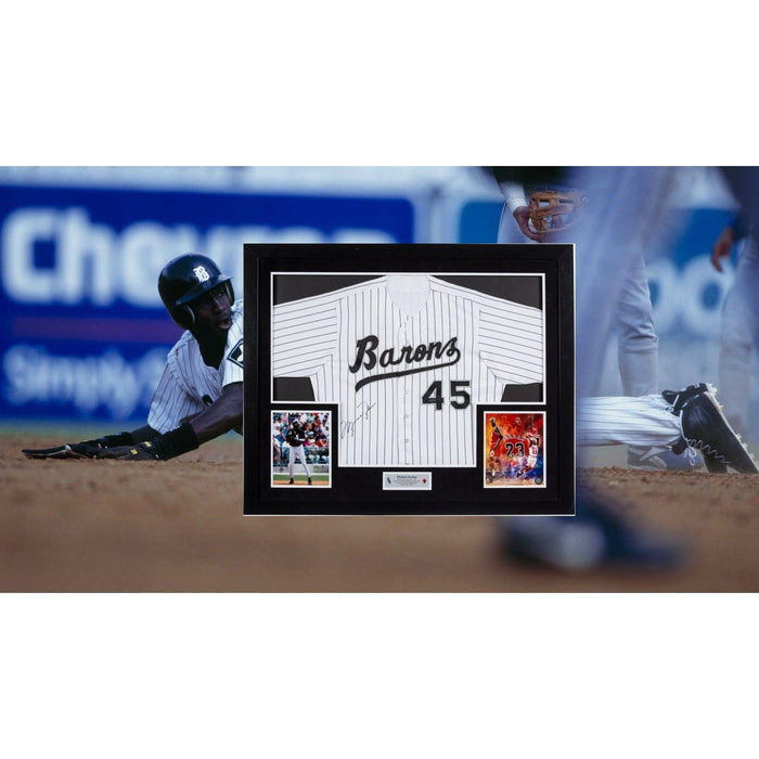 Michael Jordan Birmingham Barons jersey signed and framed with proof