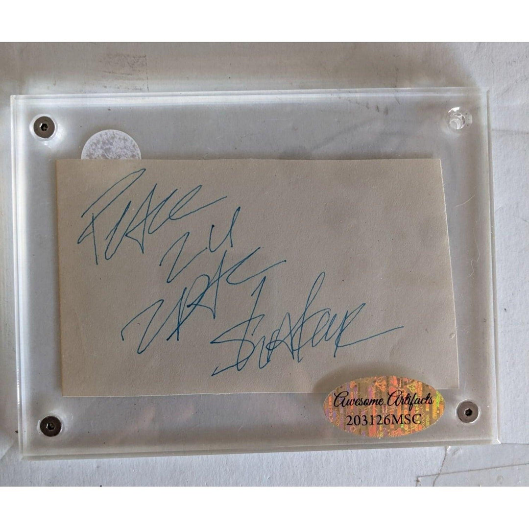 Tupac Shakur vintage autograph page signed with proof