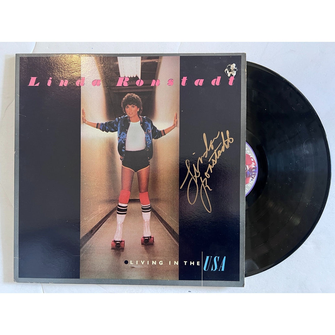 Linda Ronstadt living in the USA original LP signed with proof