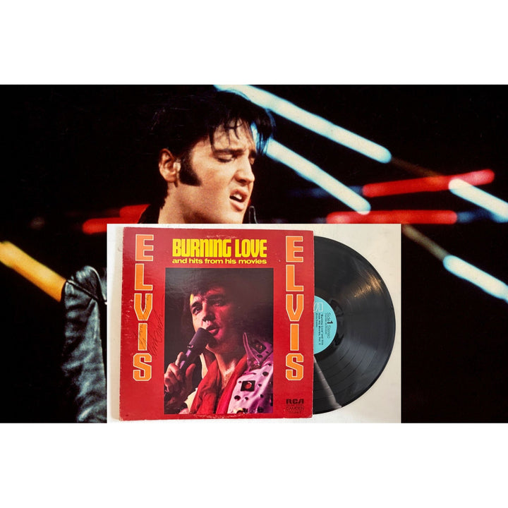 Elvis Presley "Burning Love " original lp signed with proof