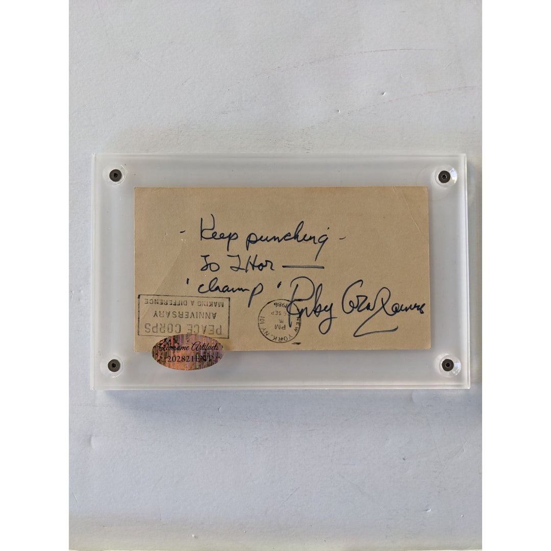 Rocky Graziano Vintage autograph book page signed with proof