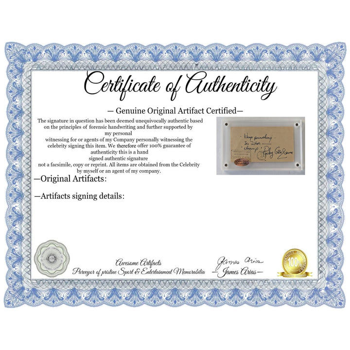 Rocky Graziano Vintage autograph book page signed with proof