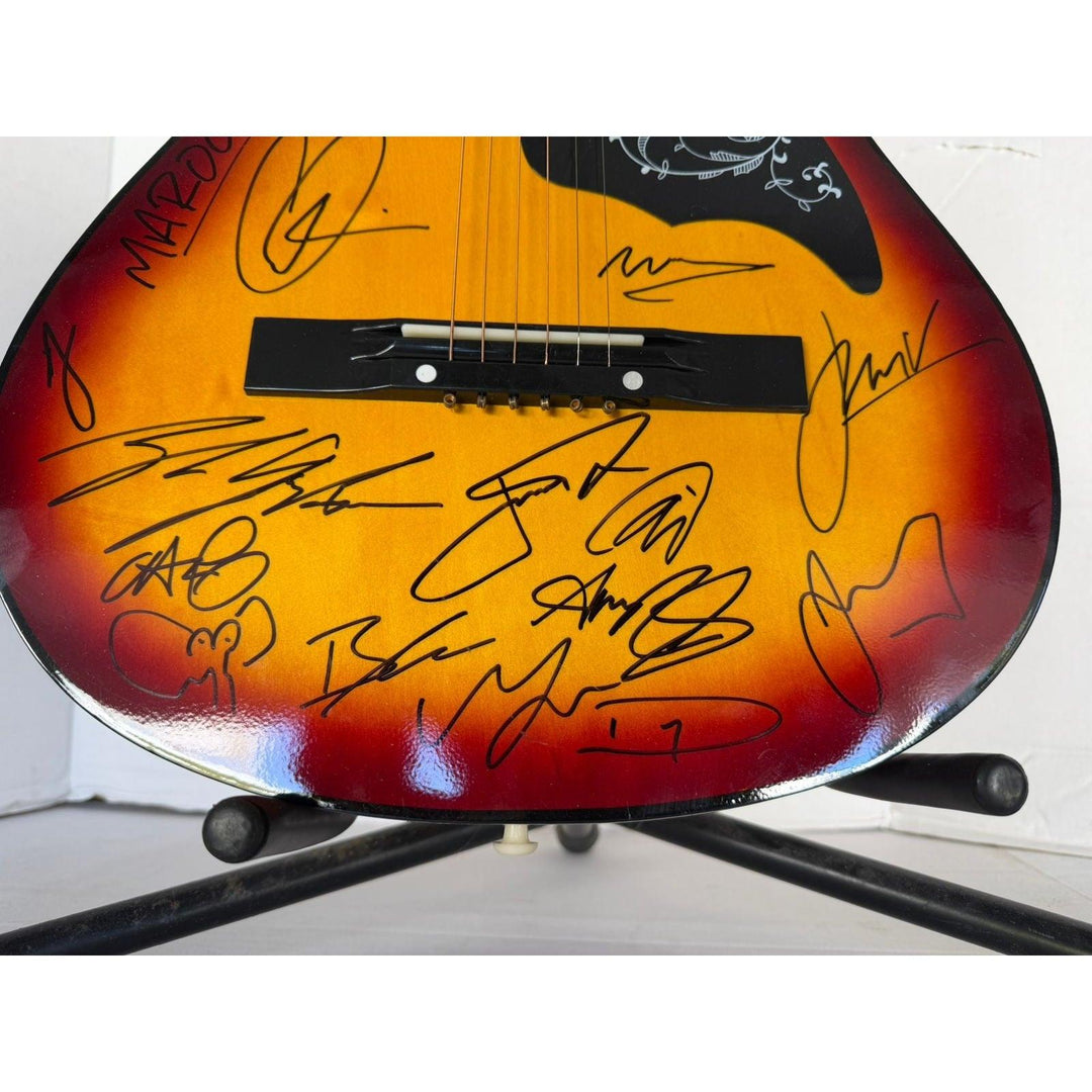 Coldplay 21 Pilots Maroon 5 vintage acoustic guitar signed with proof