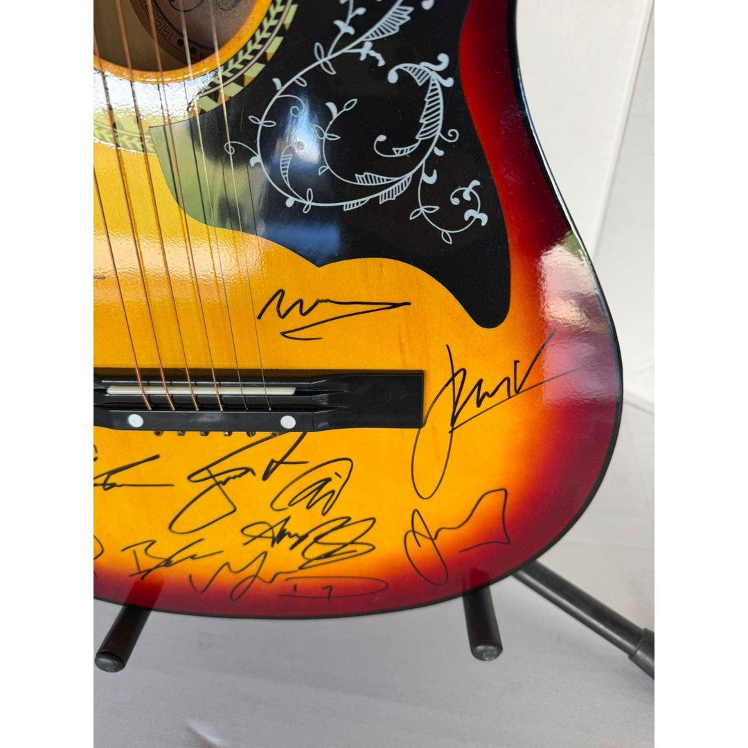 Coldplay 21 Pilots Maroon 5 vintage acoustic guitar signed with proof