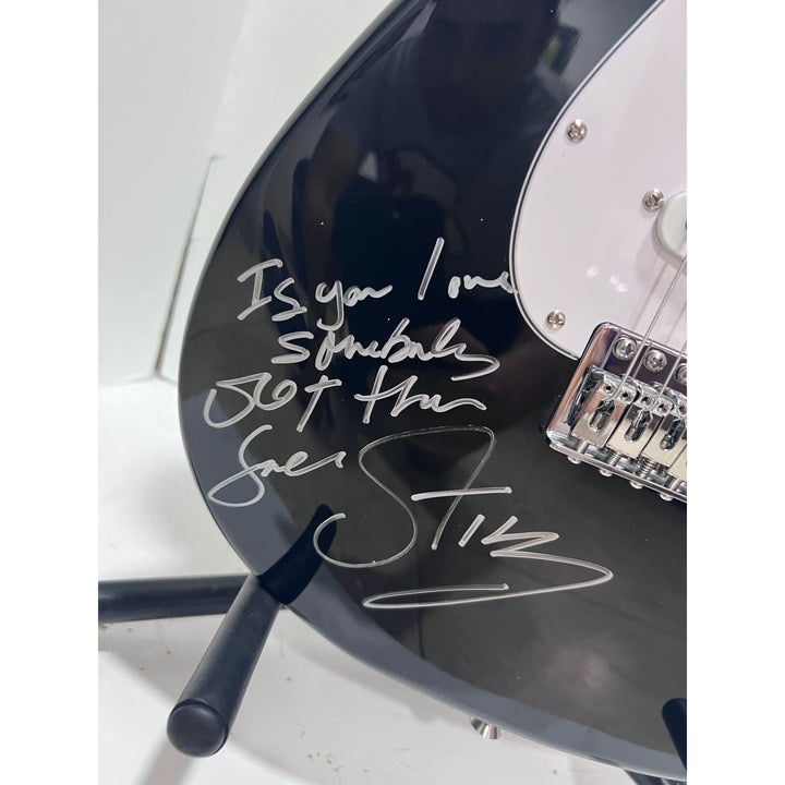 "Sting" Andy Summers Stewart Copeland The Police signed stratocaster electric guitar signed with proof..
