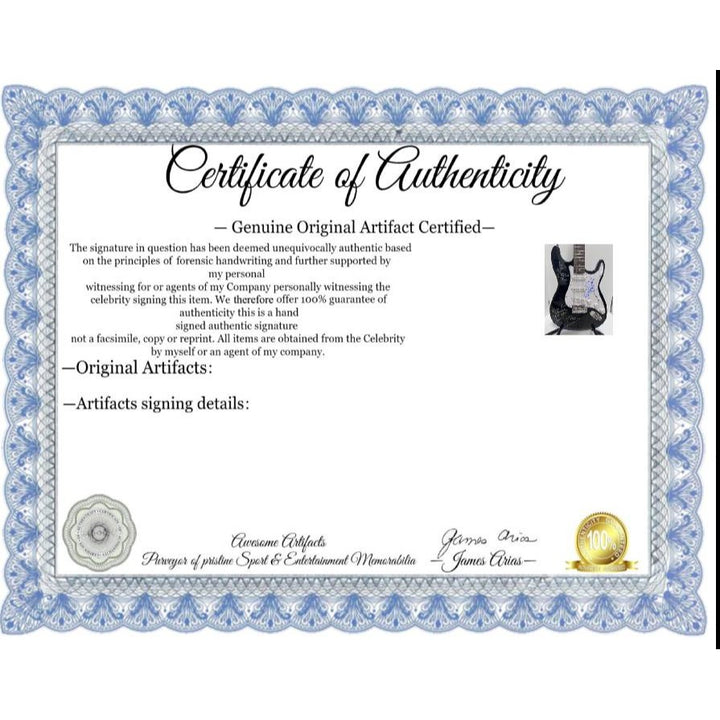 "Sting" Andy Summers Stewart Copeland The Police signed stratocaster electric guitar signed with proof..