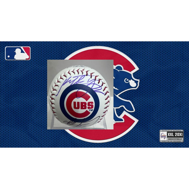 Chicago Cubs Pete Crow-Armstrong, Kyle Tucker, Seiya Suzuki Rawlings MLB baseball signed with proof.