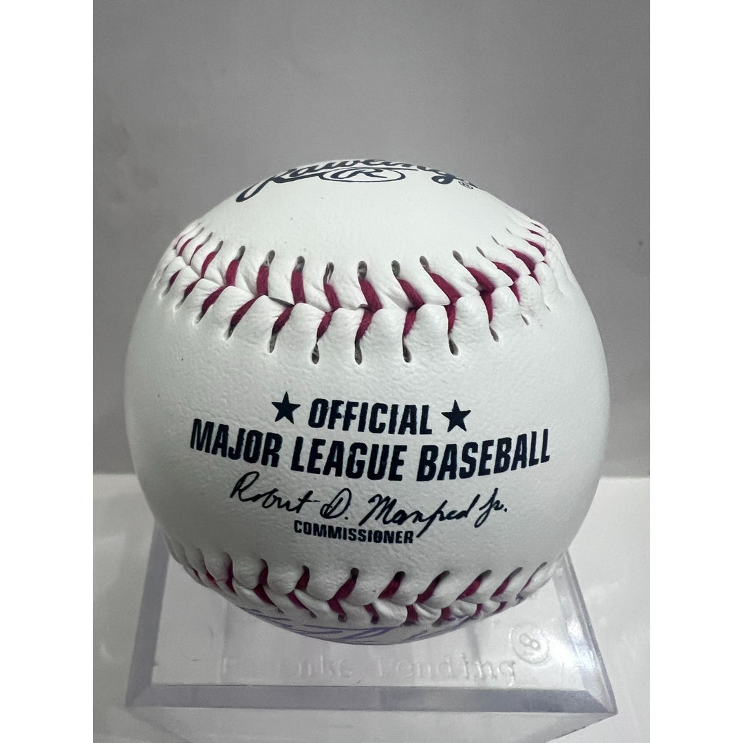 Chicago Cubs Pete Crow-Armstrong, Kyle Tucker, Seiya Suzuki Rawlings MLB baseball signed with proof.