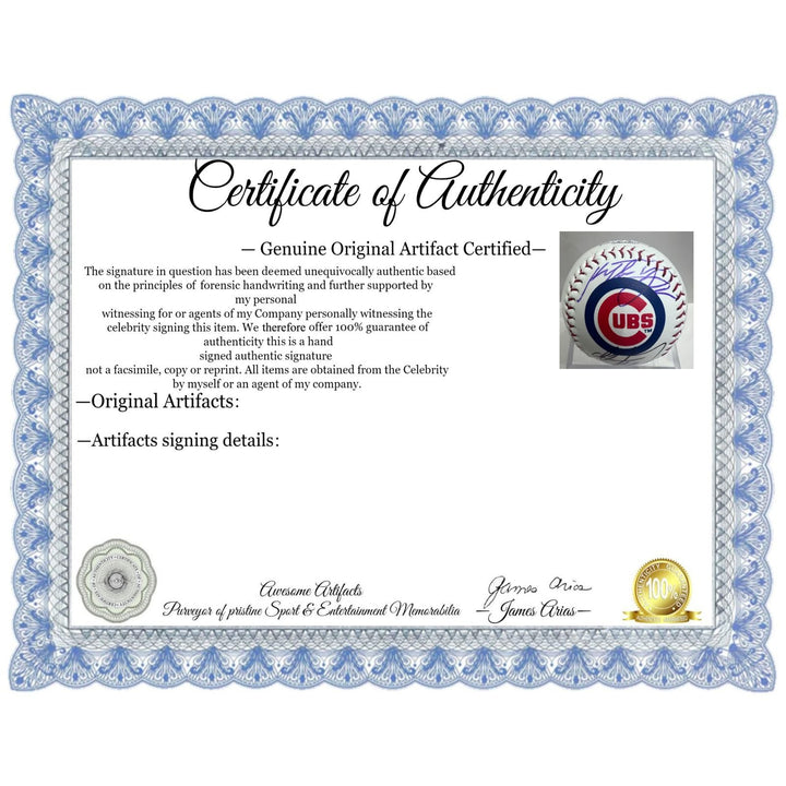 Chicago Cubs Pete Crow-Armstrong, Kyle Tucker, Seiya Suzuki Rawlings MLB baseball signed with proof.