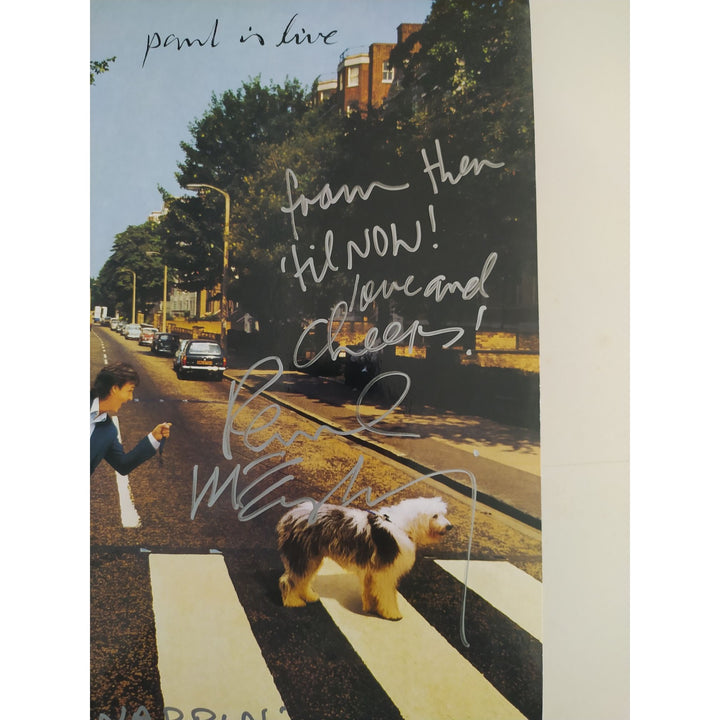 Paul McCartney "Paul is Live Keep Snappin" signed and inscribed with proof