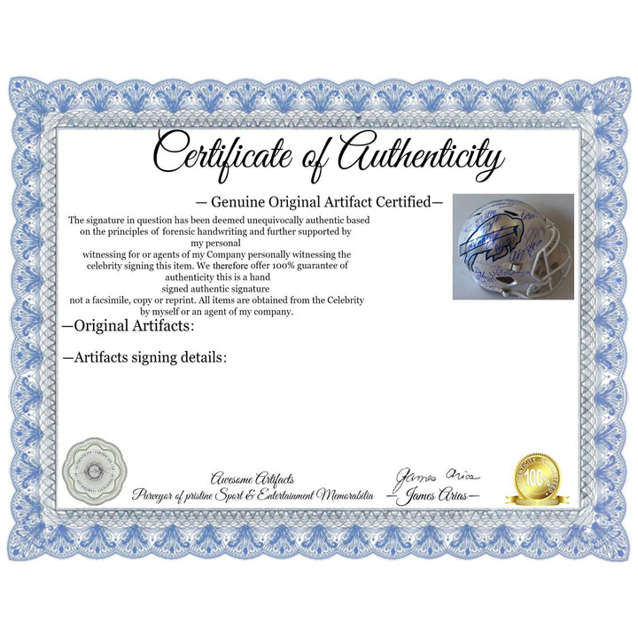 Buffalo Bills Josh Allen signed with inscription, James Cook, Dawson Knox, Khalil Shakir, Dalton Kinkaid, Keon Coleman Riddell helmet