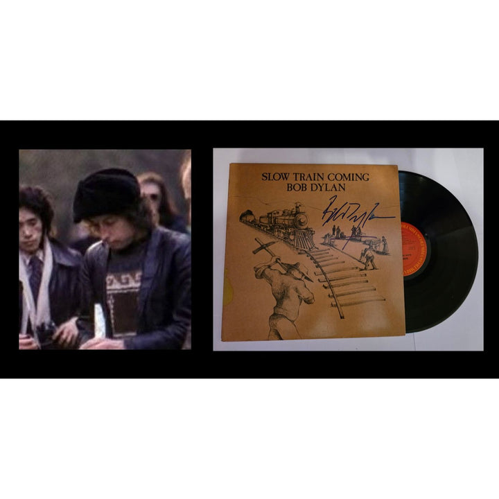 Bob Dylan "Slow Train Coming" LP signed with proof.