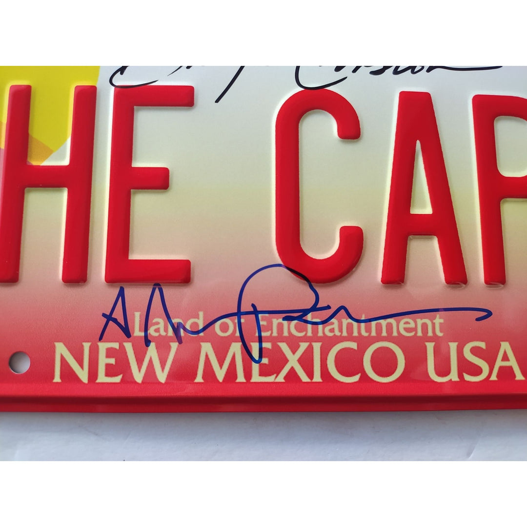 Breaking Bad Walter White Bryan Cranston Aaron Paul Jesse Pinkman authentic license plate signed with proof