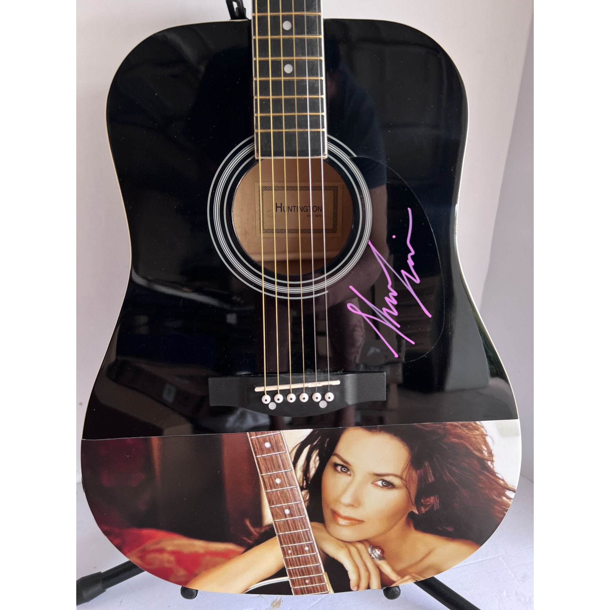 Shania Twain  One of A kind 39' inch full size acoustic guitar signed