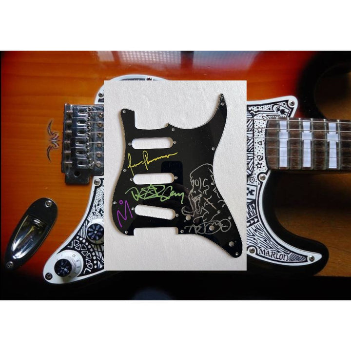 Maynard James Keenan Justin Chancellor Danny Carey Adam Jones tool electric guitar Stratocaster pickguard signed with proof