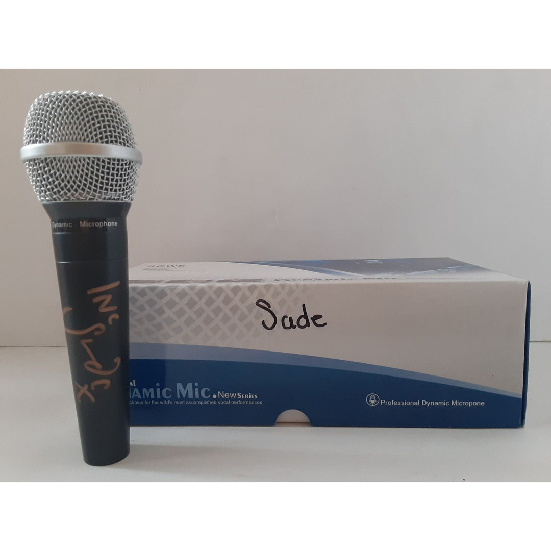 Sade Adu signed microphone signed with proof