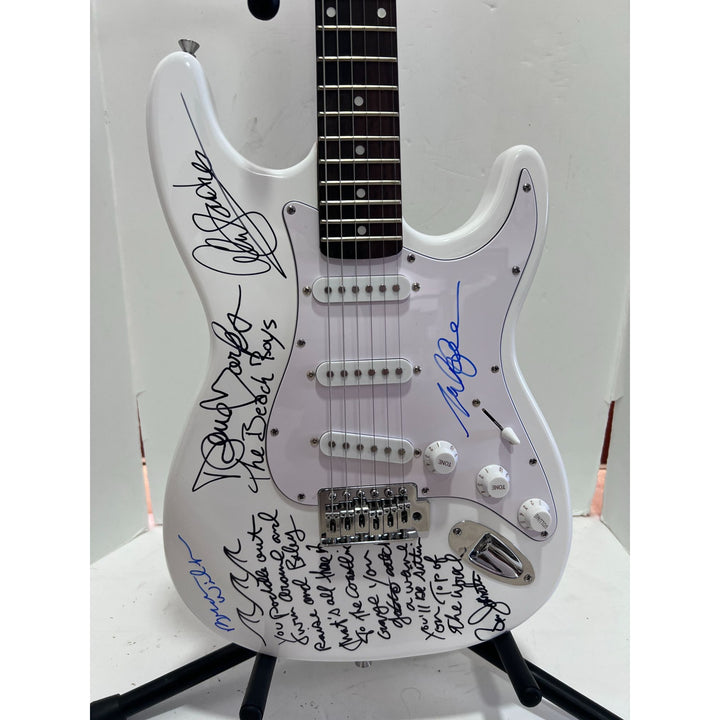 The Beach Boys Brian Wilson, Mike Love, Al Jardine, David Marks, Brian Johnston  guitar signed with proof