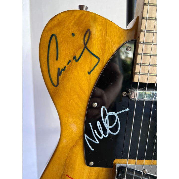 David grohl Taylor Hawkins the Foo Fighters Telecaster full size electric guitars signed with proof