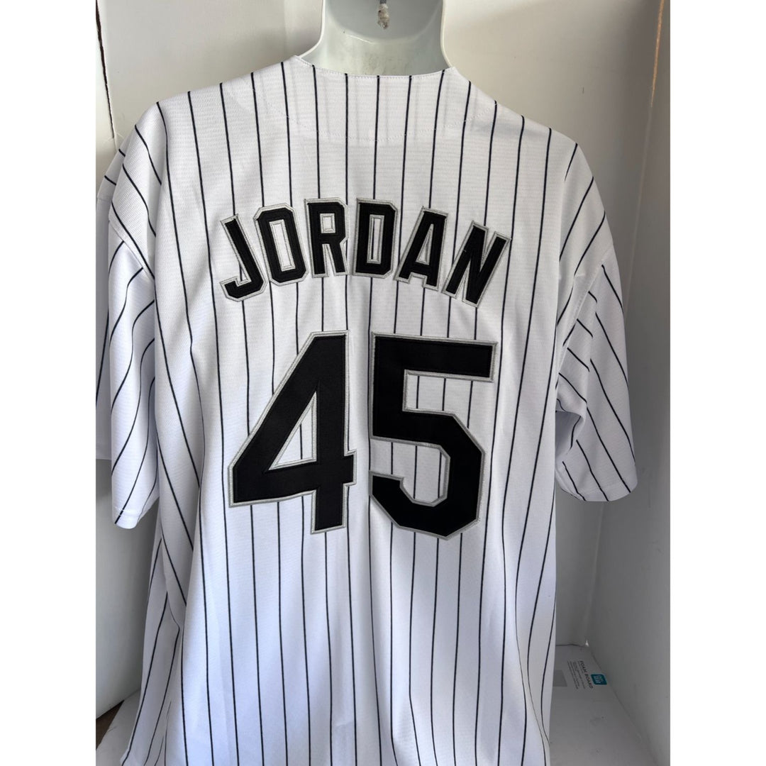 Michael Jordan Birmingham Barons signed jersey white with proof