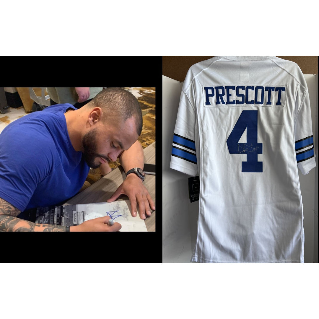 Dak Prescott Dallas Cowboys game model Nike size large jersey signed