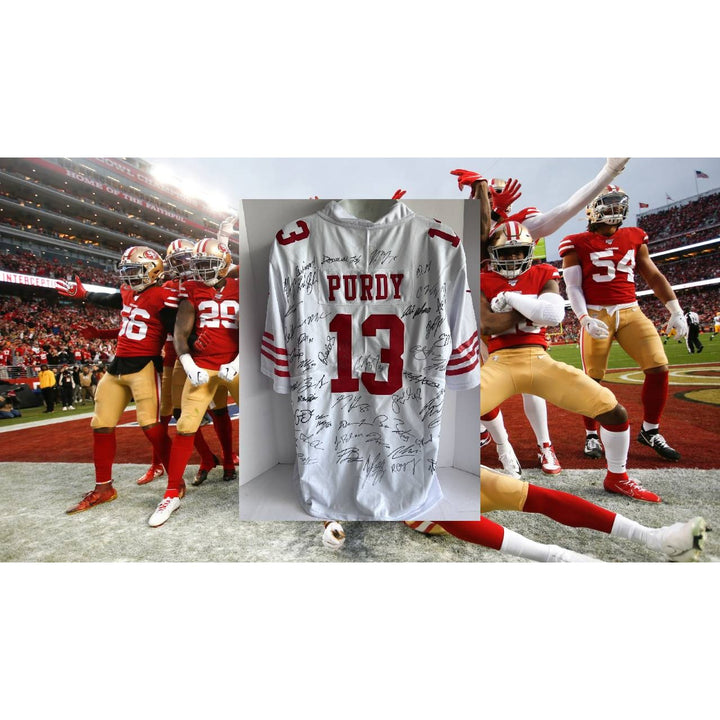 San Francisco 49ers 2023-24 Brock Purdy Large game model  jersey team signed with proof