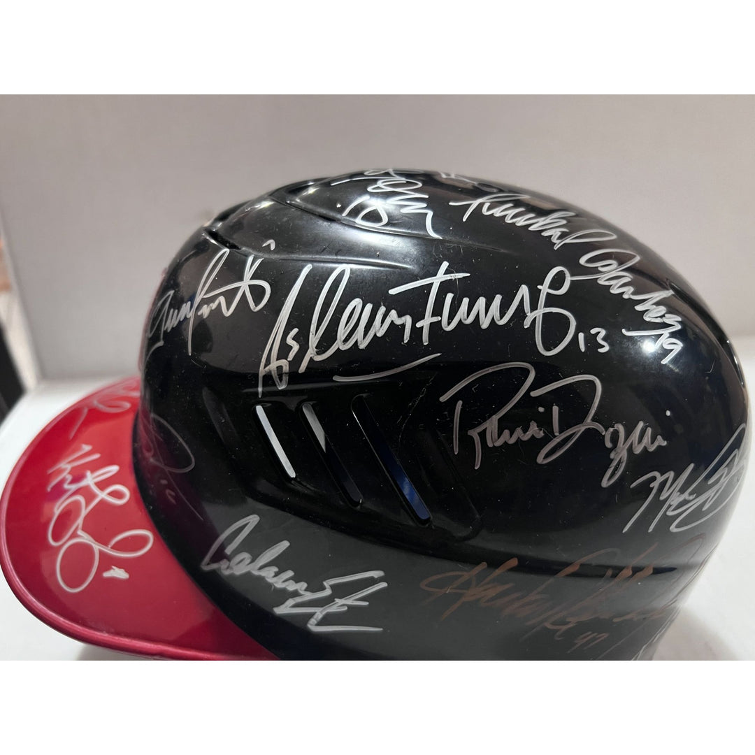 2019 Washington Nationals World Series champs  Juan  Soto Max Scherzer team signed MLB batting helmet