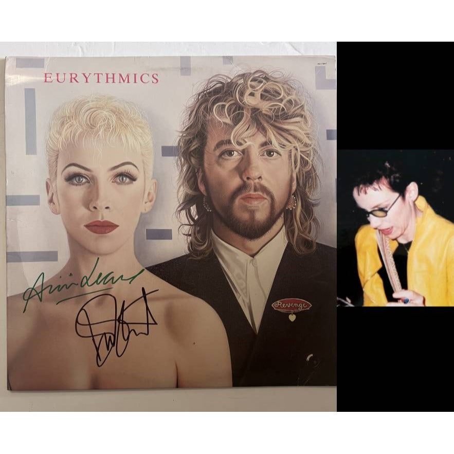 The Eurythmics Annie Lennox and Dave Stewart Revenge original LP signed with proof