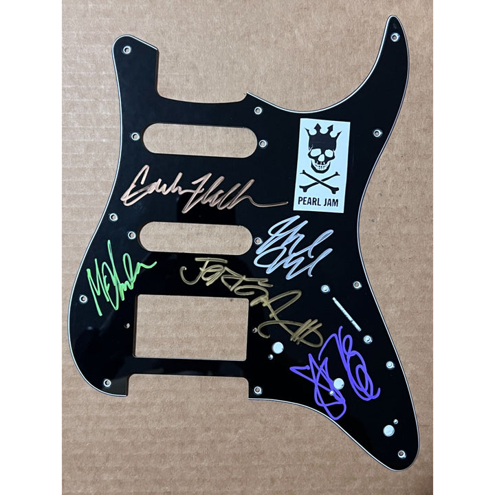 Pearl Jam Eddie Vedder electric guitar pickguard signed with proof