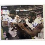 Load image into Gallery viewer, Baltimore Ravens Ray Lewis Ed Reed 8x10 photo signed
