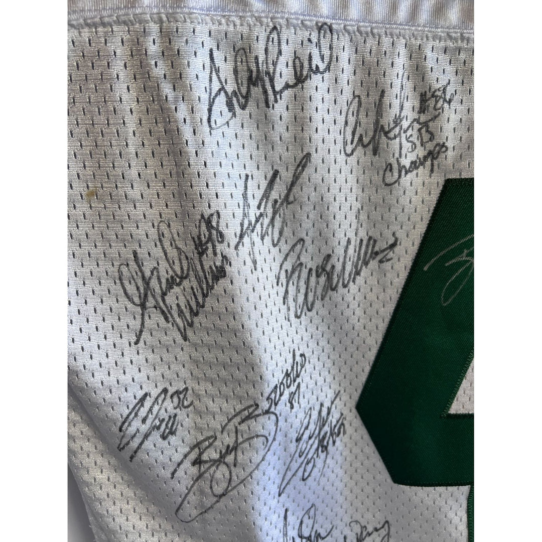 Brett Favre Reggie White Green Bay Packers Brett Favre Game model jersey 1996-1997 Superbowl Champs team signed with proof