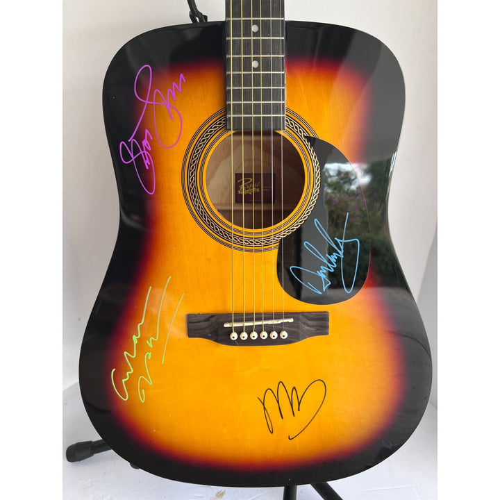 CSNY David Crosby Neil Young Graham Nash Stephen Stills" One of A kind 39' inch full size acoustic guitar signed with proof