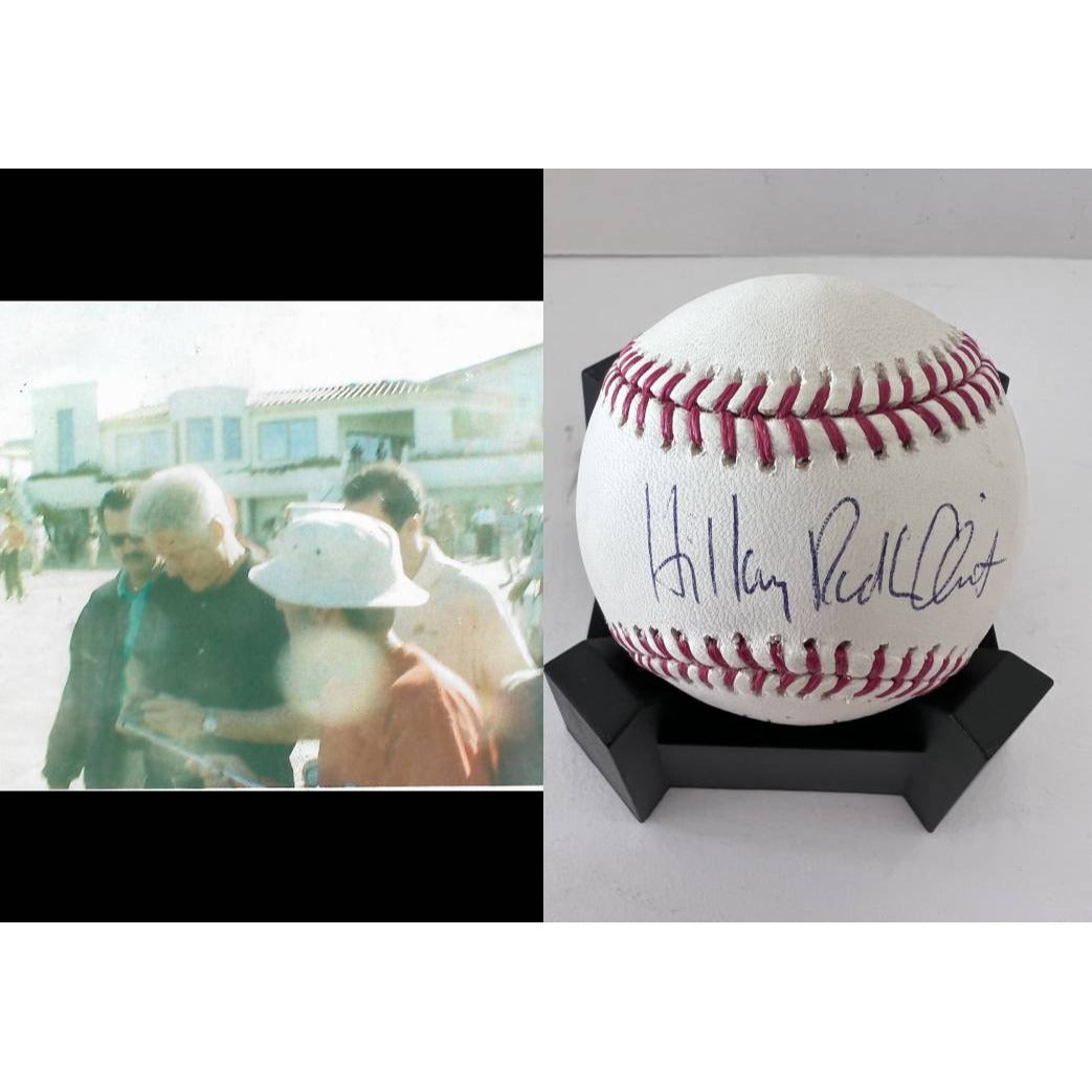 Bill and Hillary Clinton official Rawlings MLB baseball signed with proof