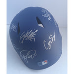 Load image into Gallery viewer, 2017 Los Angeles Dodgers Corey Seager Clayton Kershaw Cody Bellinger Max Muncie Will Smith full size batting helmet signed with proof
