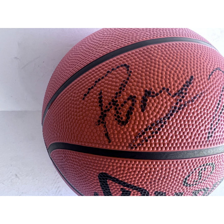 Jaylen Brown, Kristaps Porzingis Boston Celtics Spalding full size basketball signed with proof