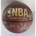 Load image into Gallery viewer, Kobe Bryant Phil Jackson Shaquille O&#39;Neal Los Angeles Lakers 2000 2001 NBA champs Spalding basketball signed with proof  Signatures include
