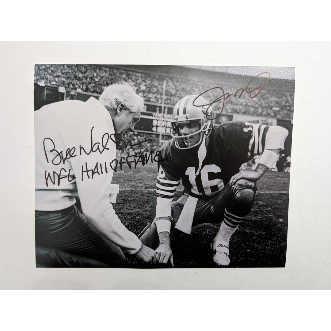 San Francisco 49ers Joe Montana and Bill Walsh 8x10 photo signed with proof