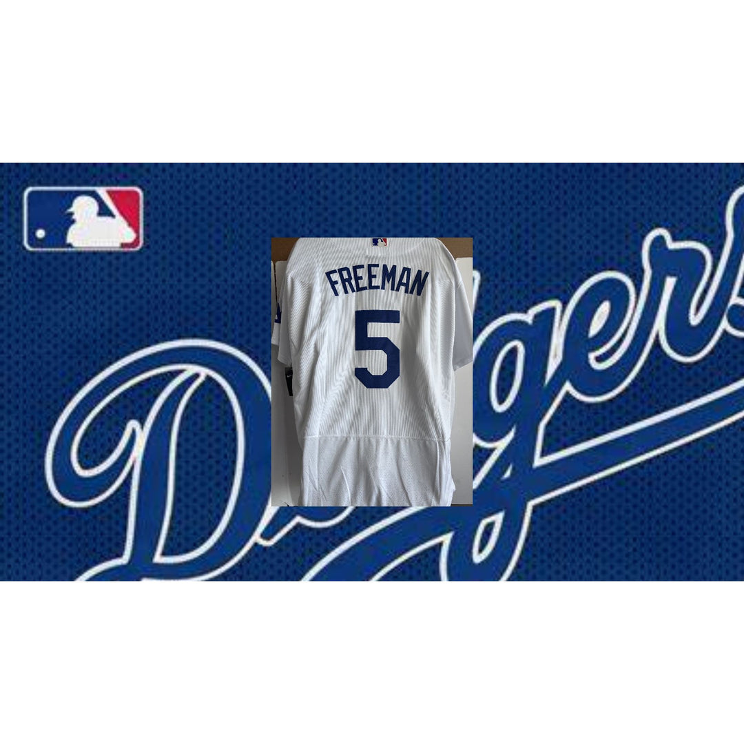 Freddie Freeman Los Angeles Dodgers game model jersey signed with proof