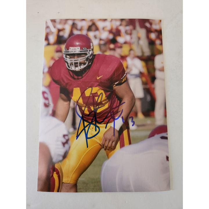 Troy Polamalu University of Southern California Trojans 5x7 photo signed with proof