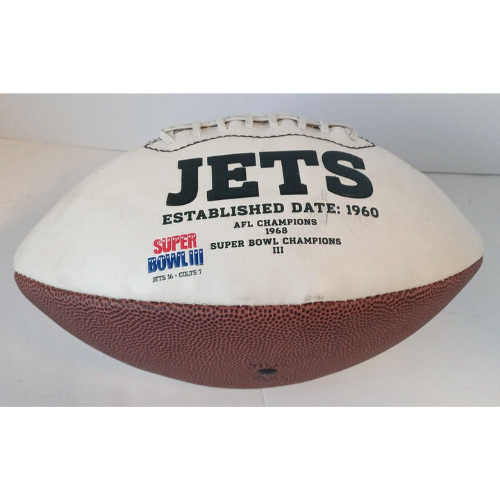 Joe Namath New York Jets full-size logo football signed with proof