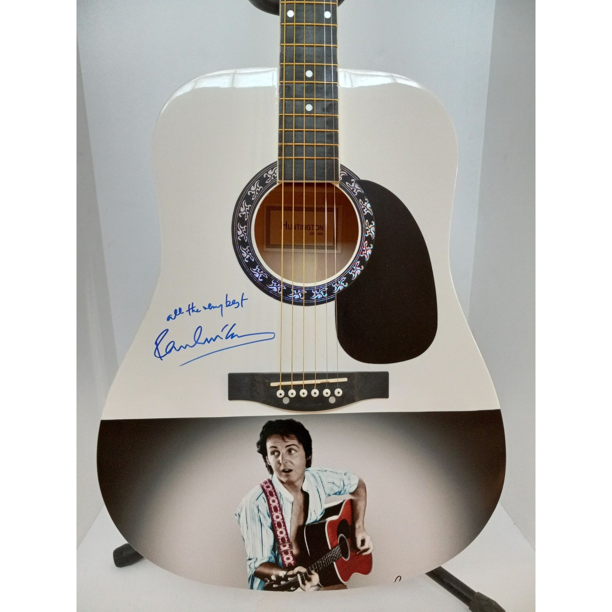 Paul McCartney Beatles one of a kind guitar signed with proof