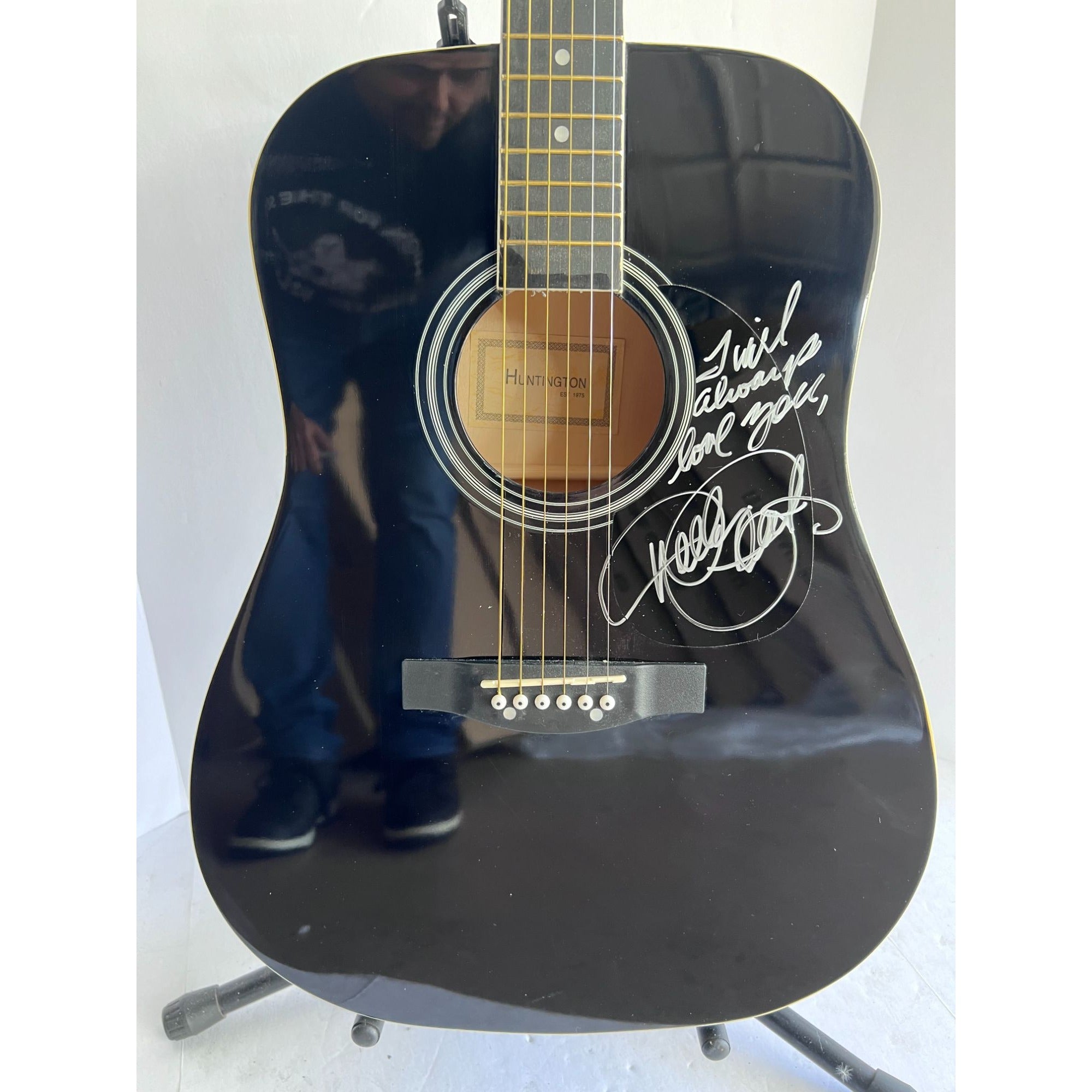Dolly Parton full size Huntington acoustic guitar signed with proof