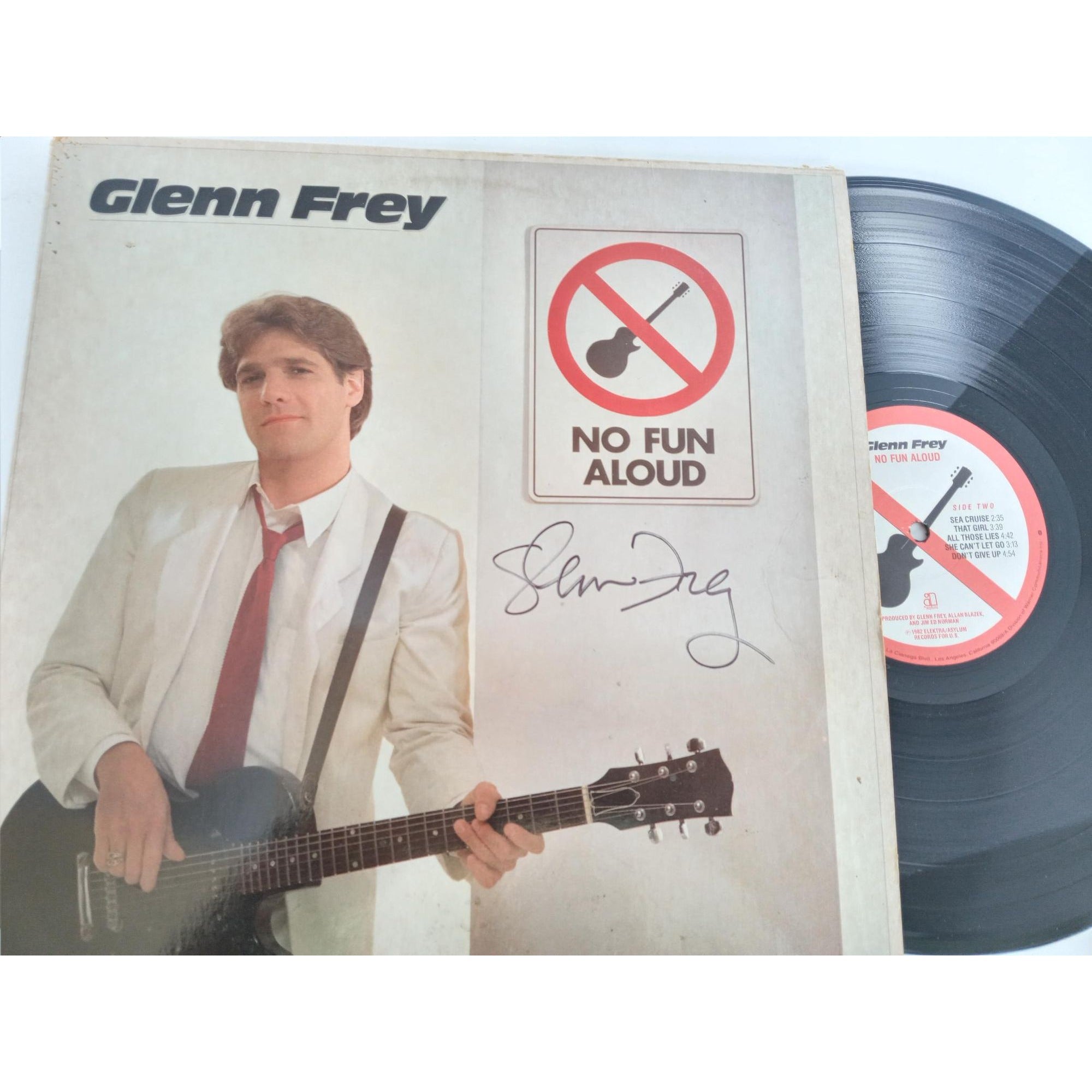 Glenn Frey "No Fun Allowed" LP signed with proof