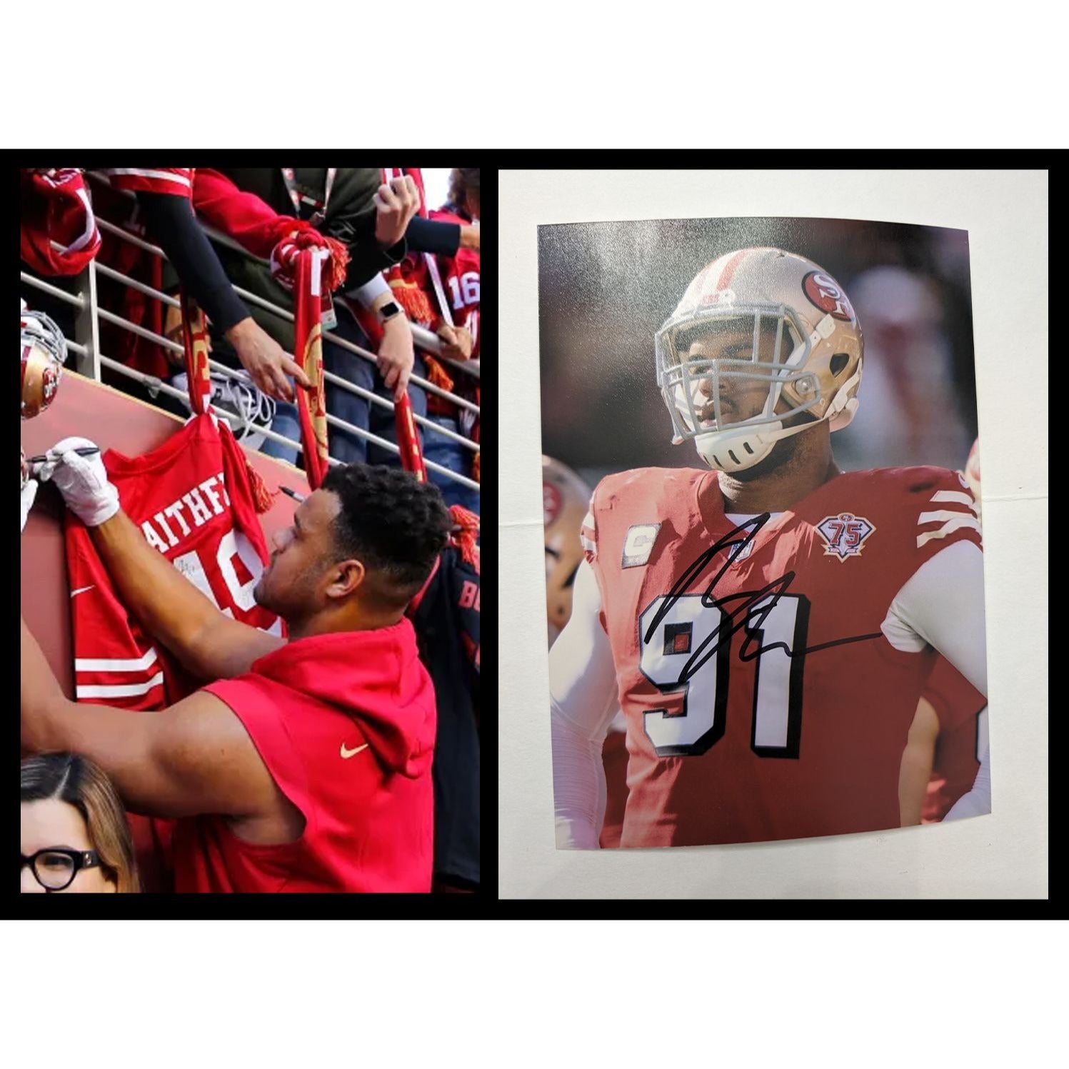Arik Armstead San Francisco 49ers 5x7 photo signed with proof