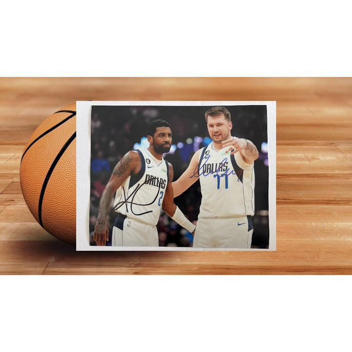 Luka Doncic Kyrie Irving Dallas Mavericks 8x10 photo signed with proof