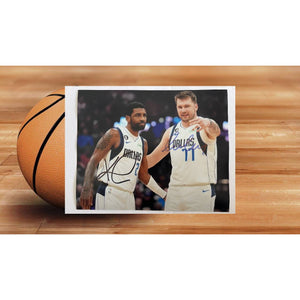 Luka Doncic Kyrie Irving Dallas Mavericks 8x10 photo signed with proof