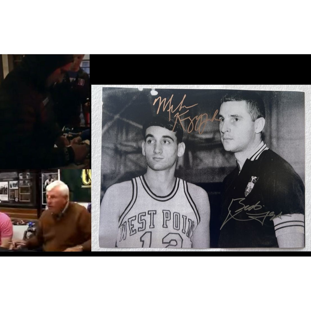 Bobby Knight and Coach Mike Krzyzewski 11 by 14 photo signed