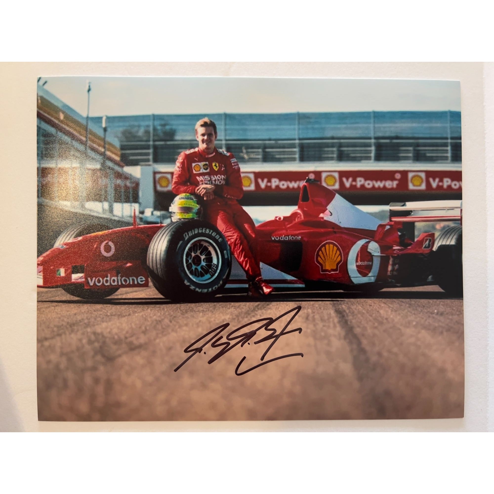 Michael Schumacher Formula 1 Legend 8x10 photo sign with proof