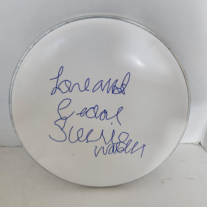 Stevie Wonder 14-inch drumhead signed with proof